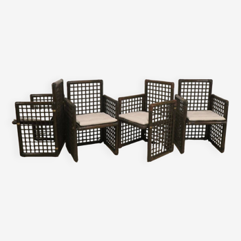 Series of 4 chairs by Tobia & Afra Scarpa for B&B Italia, 1970