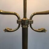 Lampadaire de parquet en laiton Maison Jansen