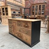 Ancien meuble de métier en chêne