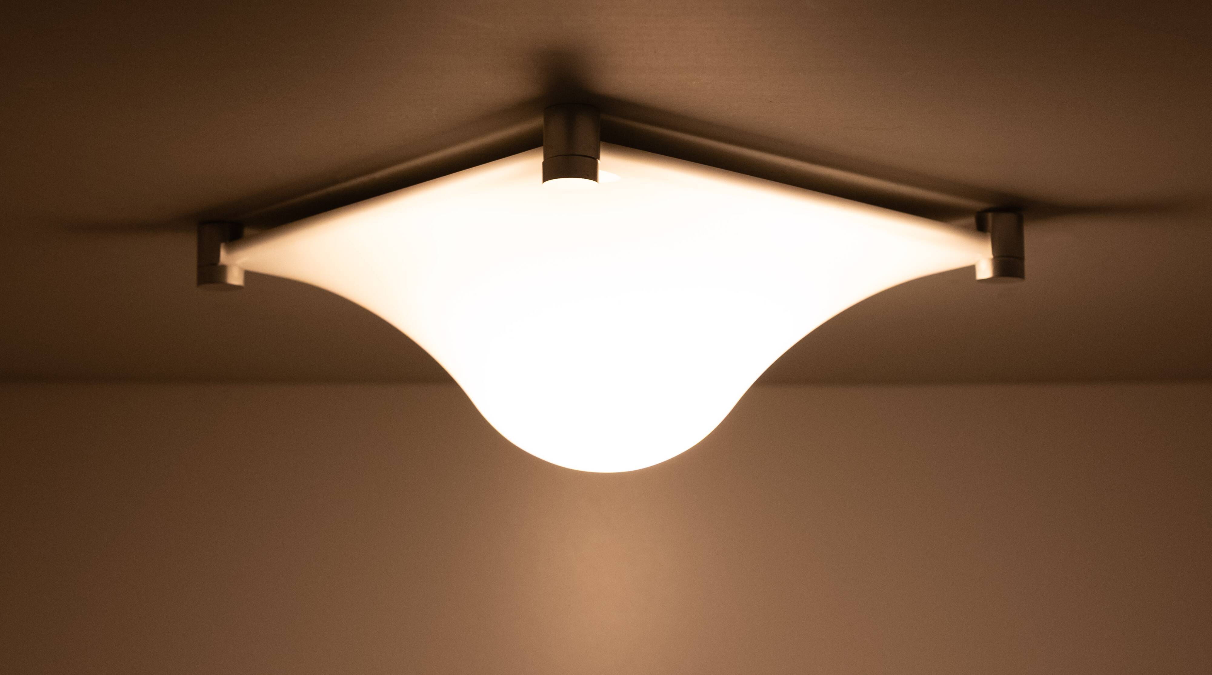 Martinelli Luce Bolla Flush Mount or Wall Lamp 1970s Italy