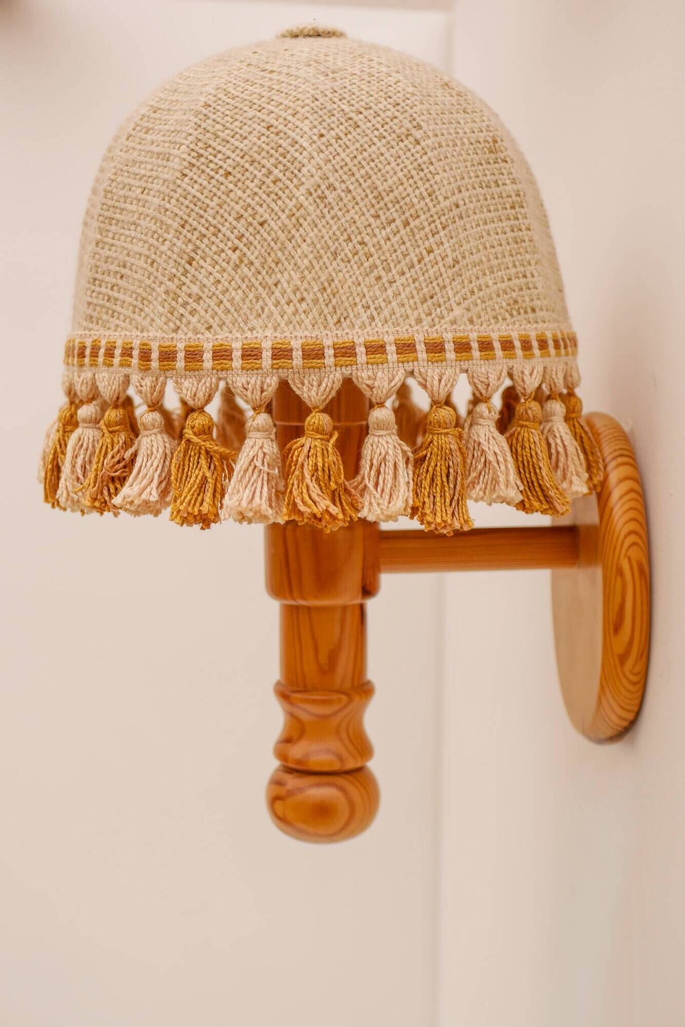 1970s Scandinavian Wall Sconce by Solbackens Svarveri in Pine