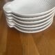 Elegant set of 6 dessert or starter plates in glazed earthenware.