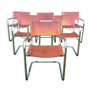 6 fauteuils design à - cuir