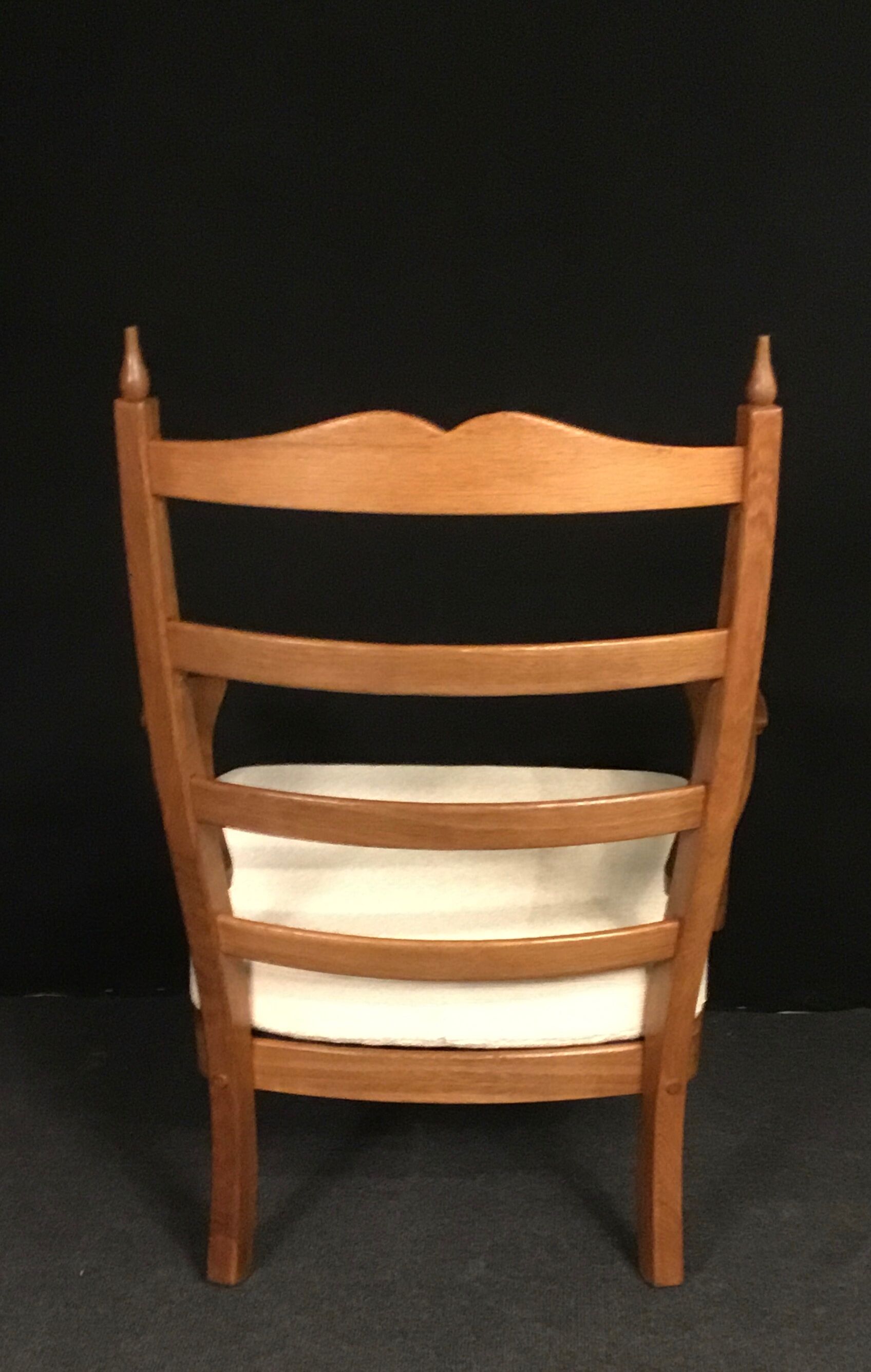 Pair of armchairs and foot rest 20th century