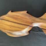 Wooden fish shaped dish