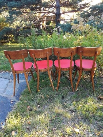 Ensemble de 4 chaises bistrot Baumann