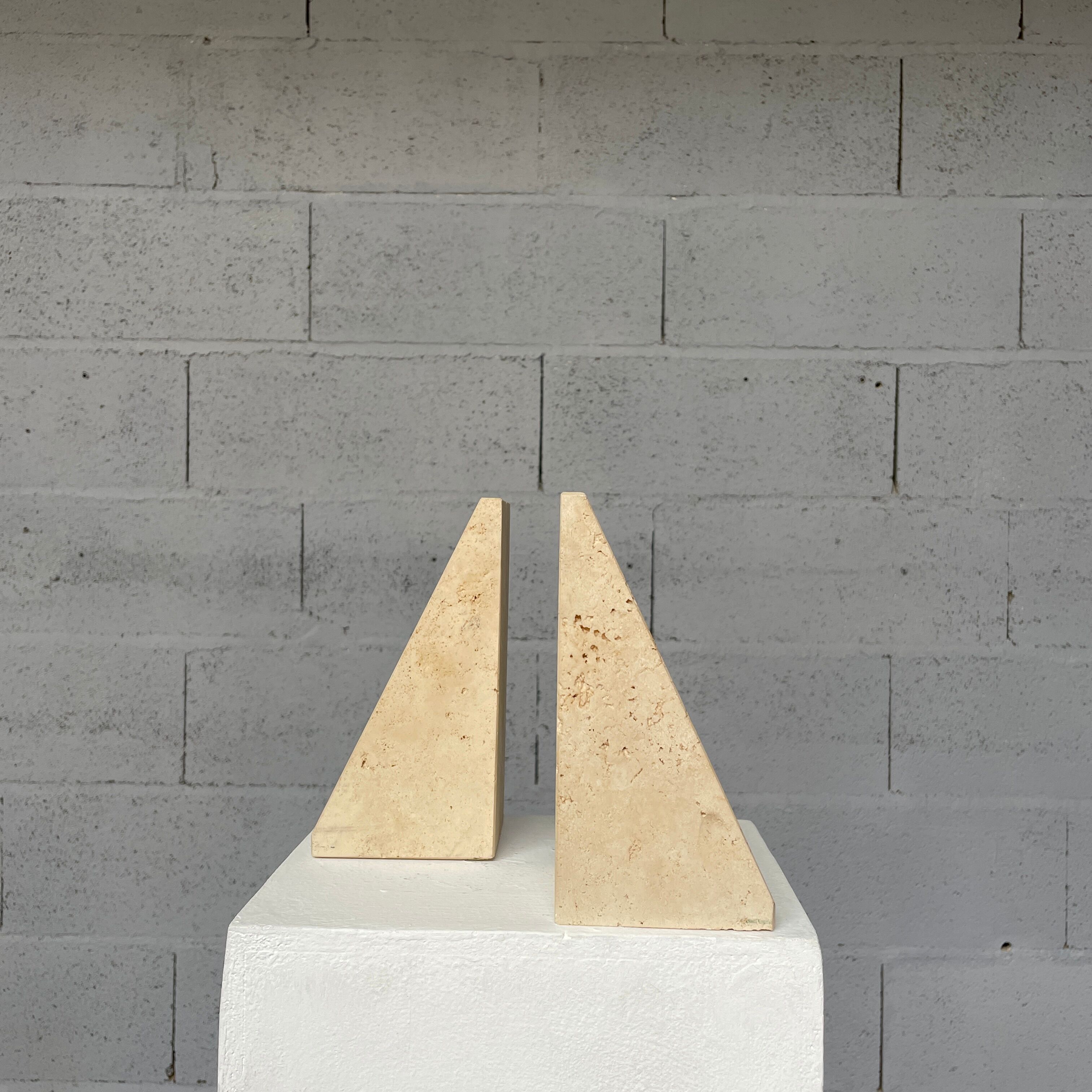 Travertine bookends