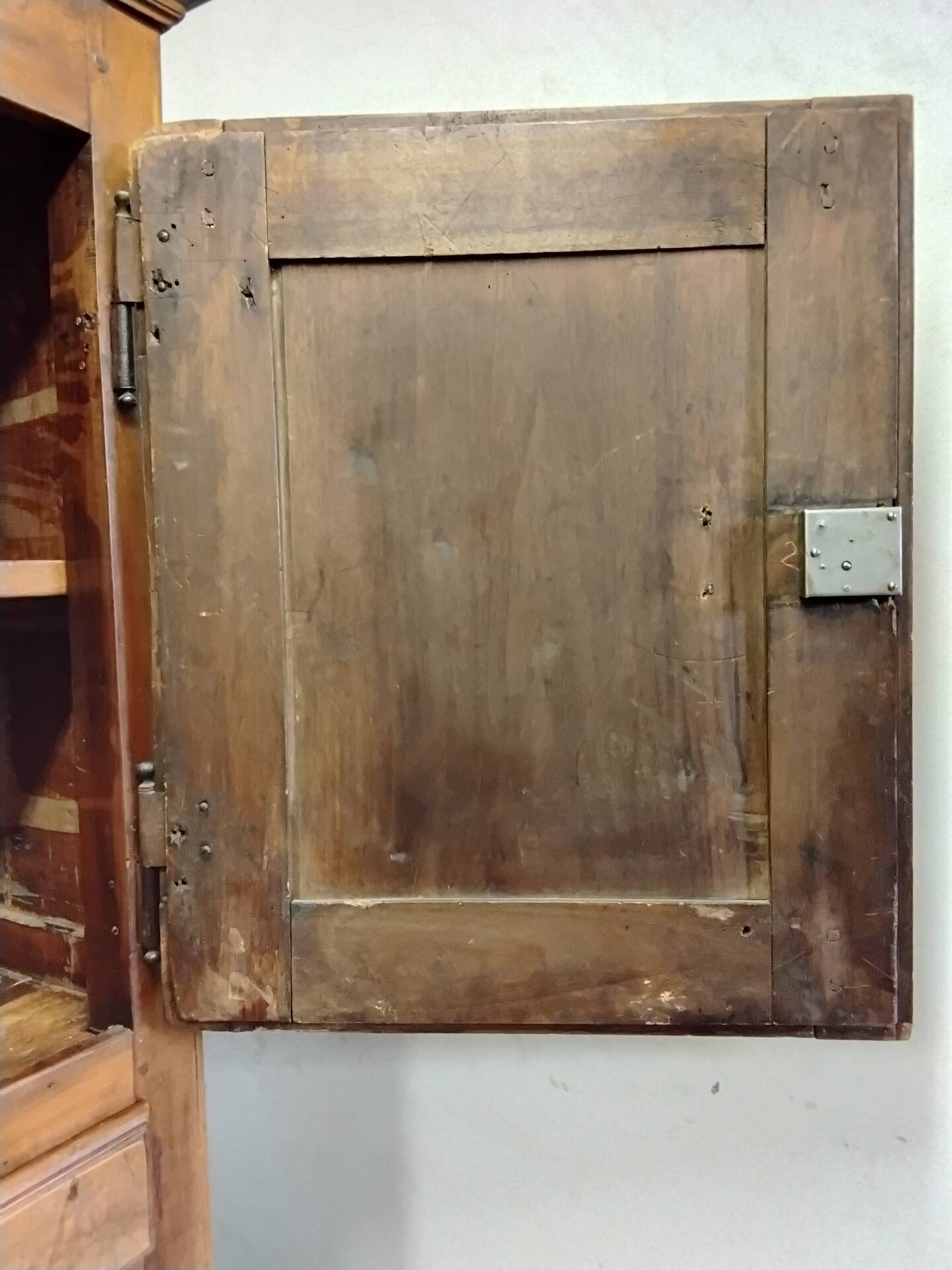 Antique wardrobe standing man