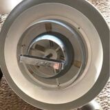 Large Suspension luminaire Space age brushed aluminum chrome design furniture lighting 70