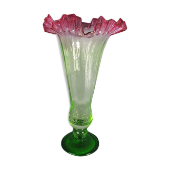 Old vase in Ouraline glass