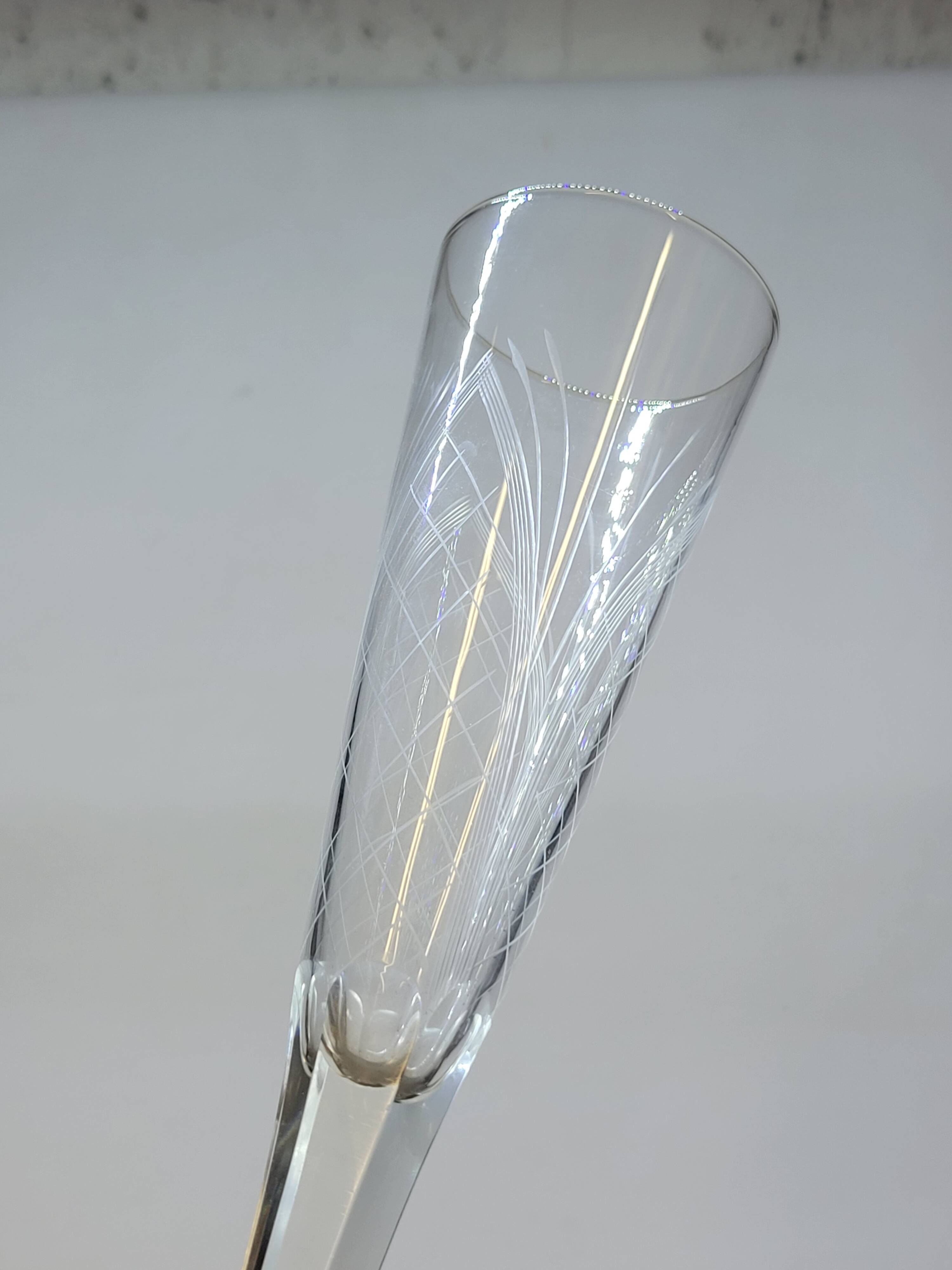 Antique Baccarat / St Louis Cut Crystal Champagne Flute