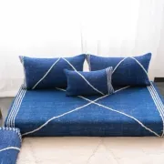 Tapis kilim marocain bleu