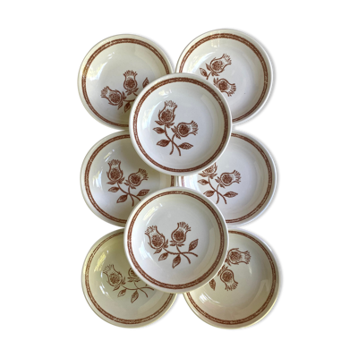 Assiettes creuses vintage en grès ceram