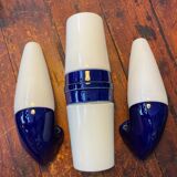 Set of 3 vintage ceramic bathroom lamps from Ifö of Sweden