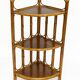 Vintage Bamboo and Wood Corner Shelf - 3 Tiers