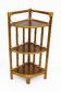 Vintage Bamboo and Wood Corner Shelf - 3 Tiers