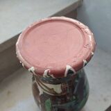 Large glazed mixed terracotta vase