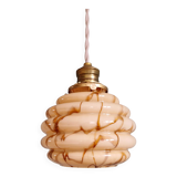 Art Deco suspension in marbled opaline and ouraline (4 available), 1920-30