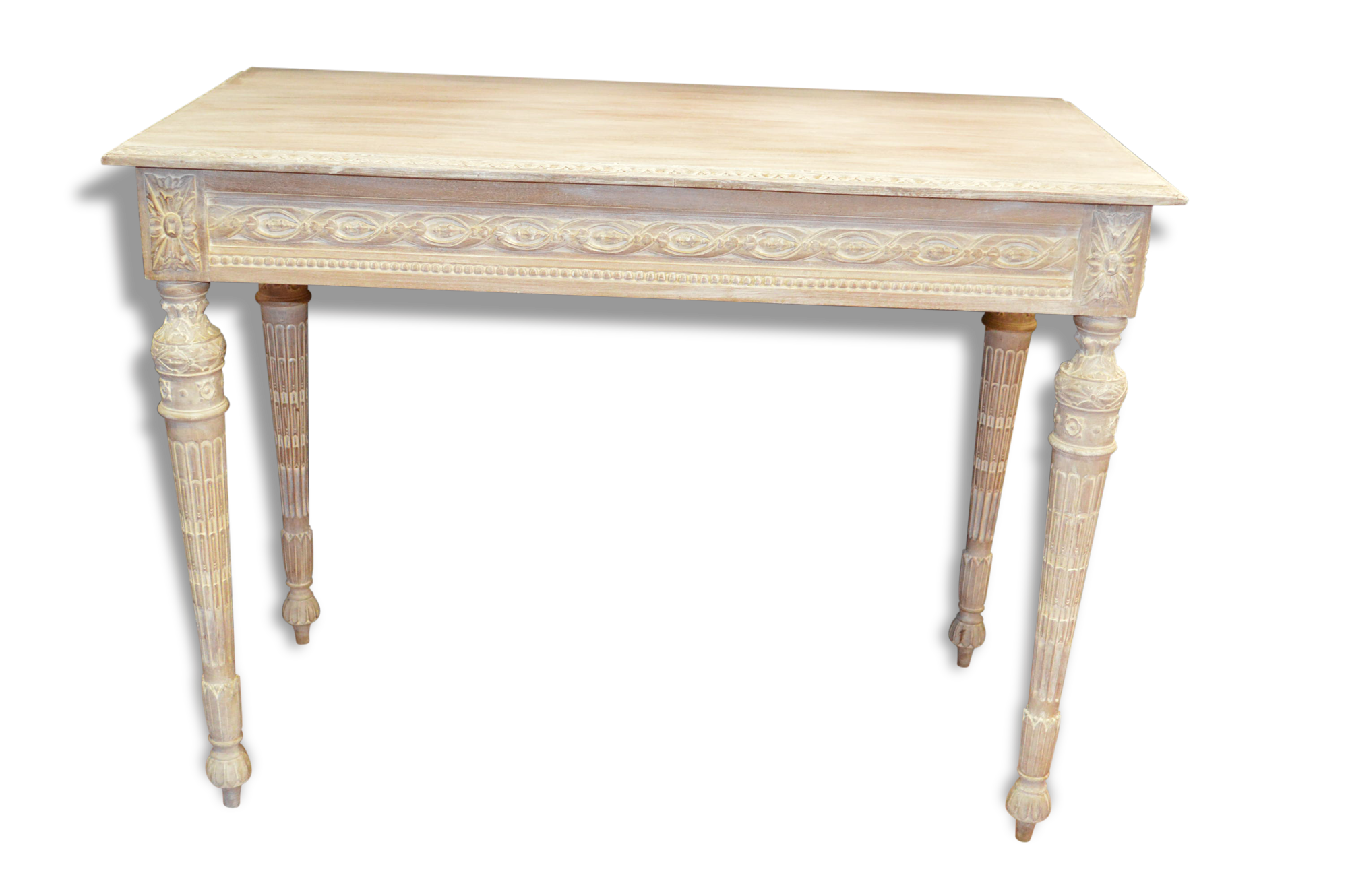 Console style louis XVI in patinated wood