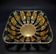 Large vintage decorative basket in gold metal – 90's