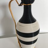 White and black scoubidou bottle