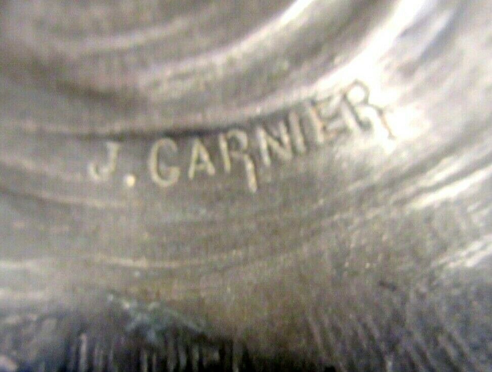 Double ink out 19th in tin signed J. GARNIER: The Cherub fisherman