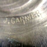 Double ink out 19th in tin signed J. GARNIER: The Cherub fisherman