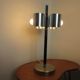 Space age lamp in brushed metal and chromed metal 1970
