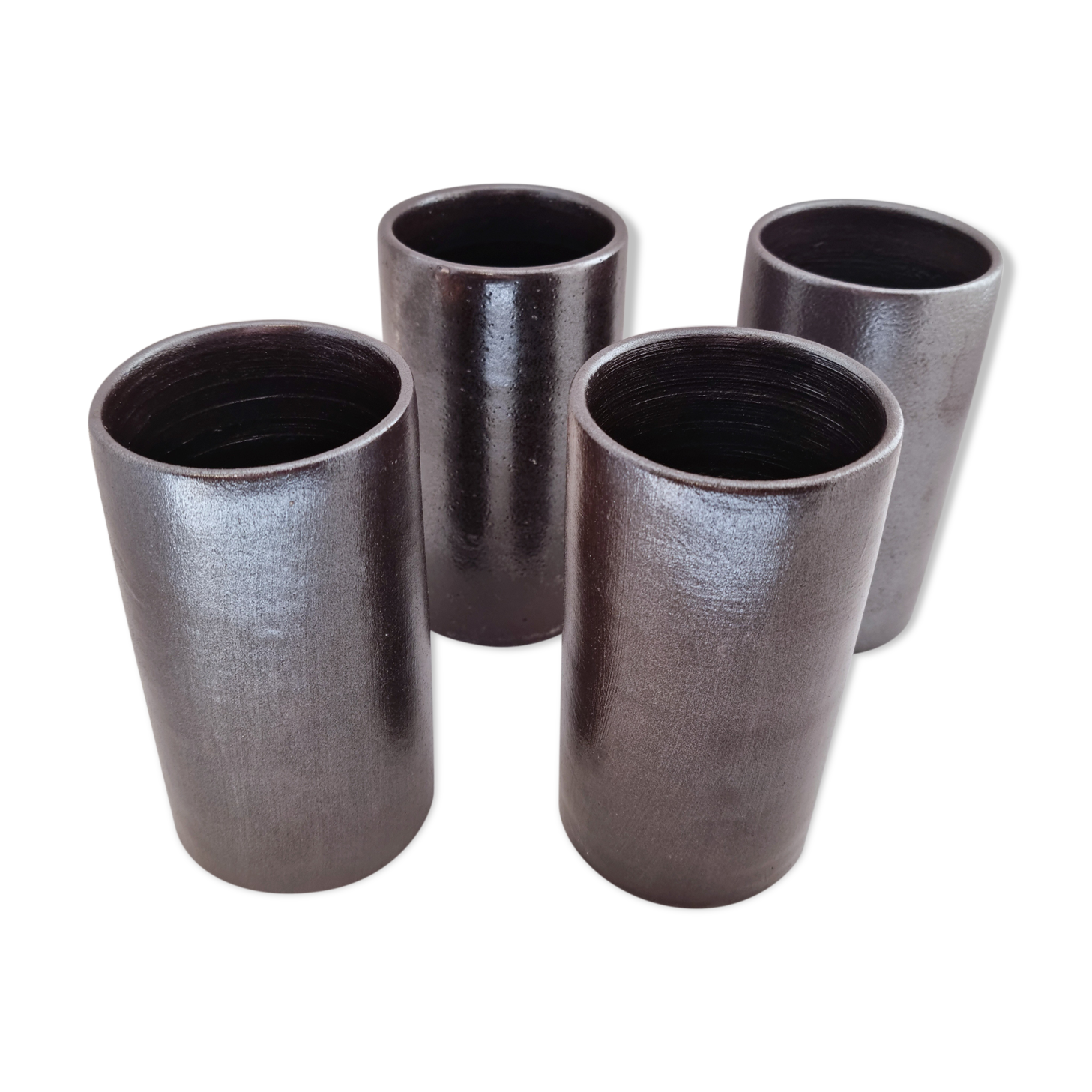Lot de 4 verres en grès jean dubost