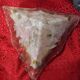 1970s triangular wall lamp or chandelier in transparent Murano glass 35x35x