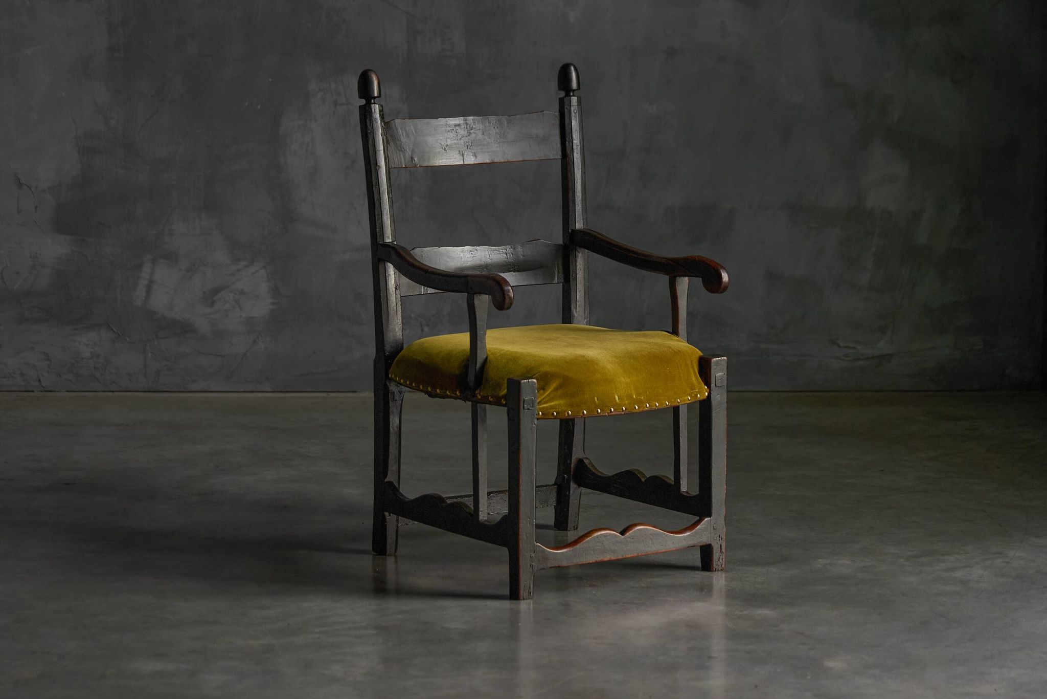 Rustic Folk Art Armchair, France, 19th Century