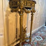Louis XVI style console in gilded and carved wood