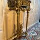 Louis XVI style console in gilded and carved wood