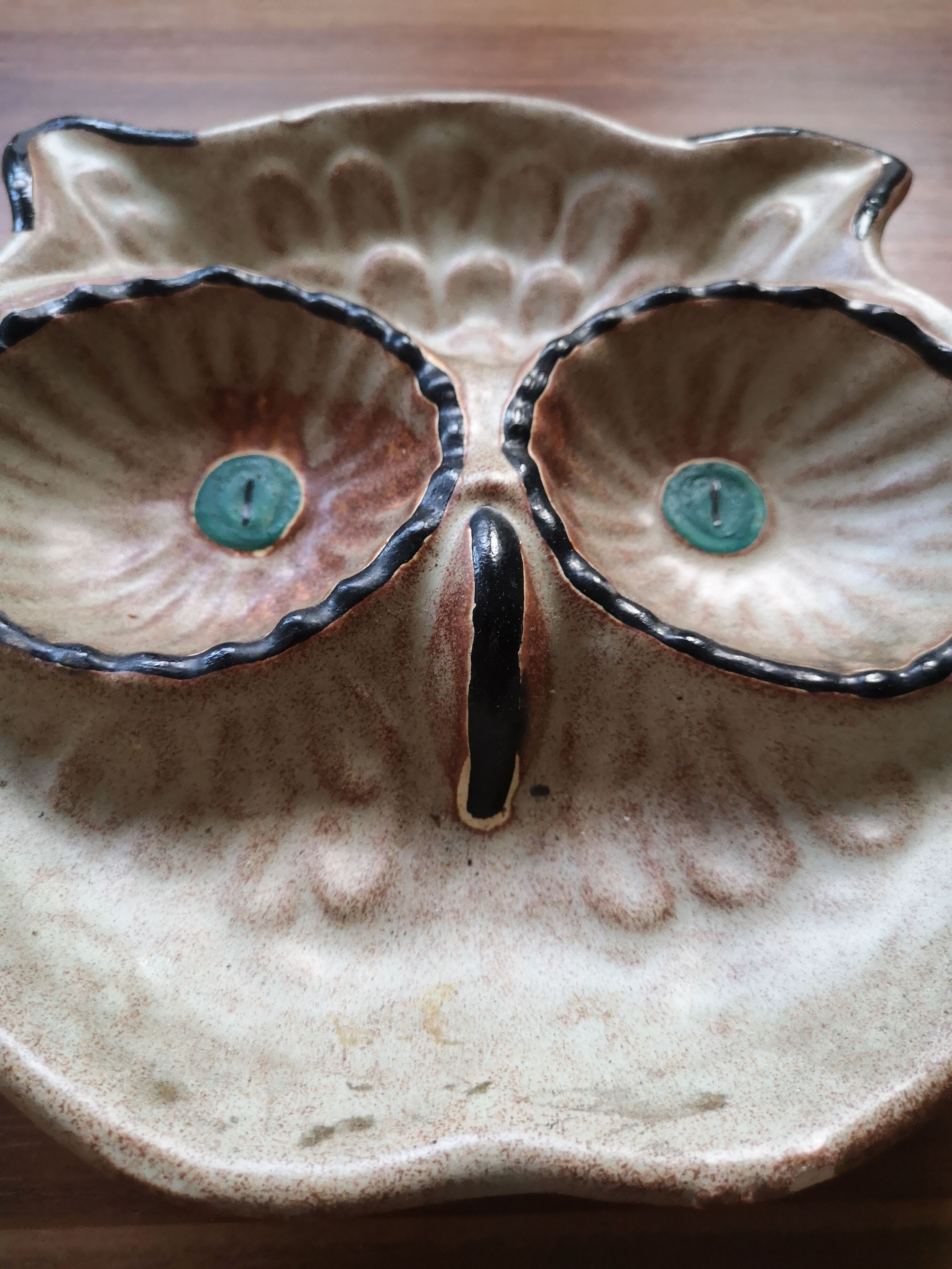 Plat chouette ceramique Vallauris