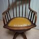 Antique Oak Revolving Office Desk Chair