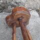 3 tabourets brutaliste en bois H 80 cm