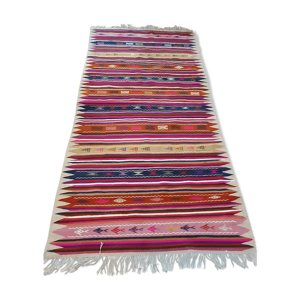 tapis kilim rose marocain