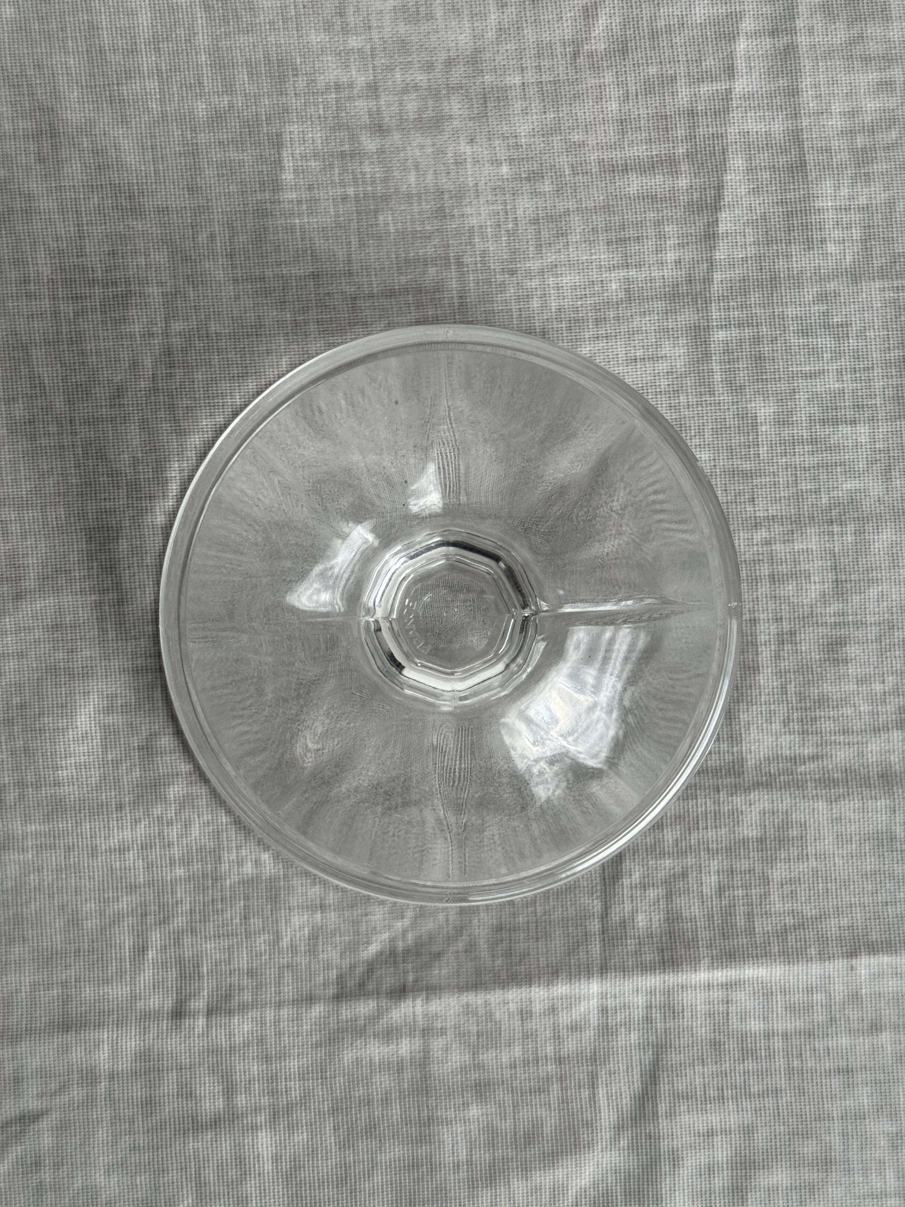 Set of 10 small vintage glass ice cream bowls.