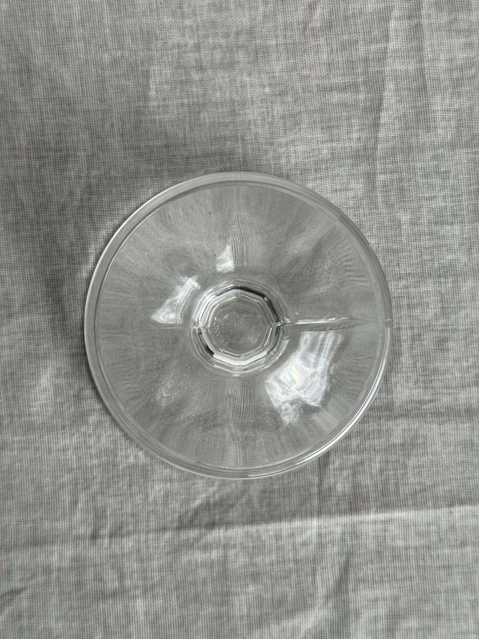 Set of 10 small vintage glass ice cream bowls.