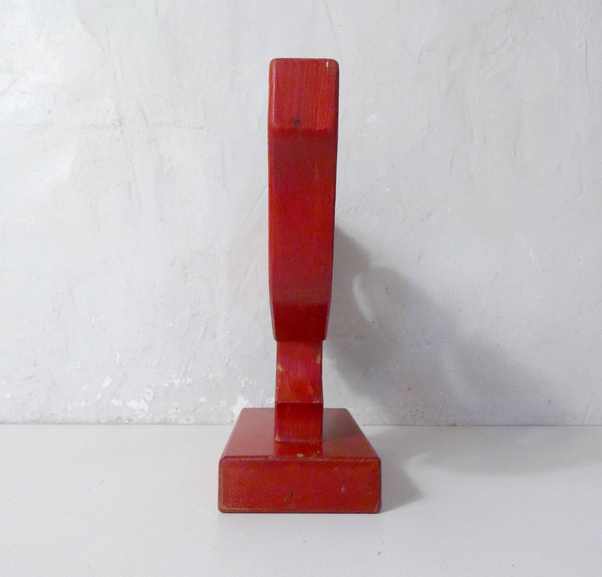 vintage painted wooden candlestick Scandinavian style