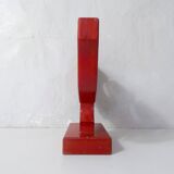 vintage painted wooden candlestick Scandinavian style