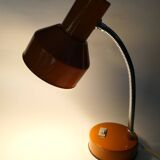 orange articulated desk lamp 1970's