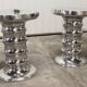 Paire de tabourets aluminium chromé Eichholtz 2000