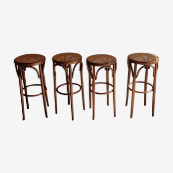 Suite de 4 tabouret de bar cannés