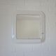 Square Wall Mirror With Shelf / Vintage White Plastic Space Age 1970