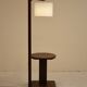 Floor lamp in solid oak, France, 1940s