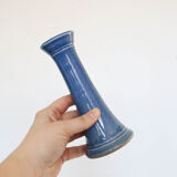 Blue ceramic candle holder, vintage