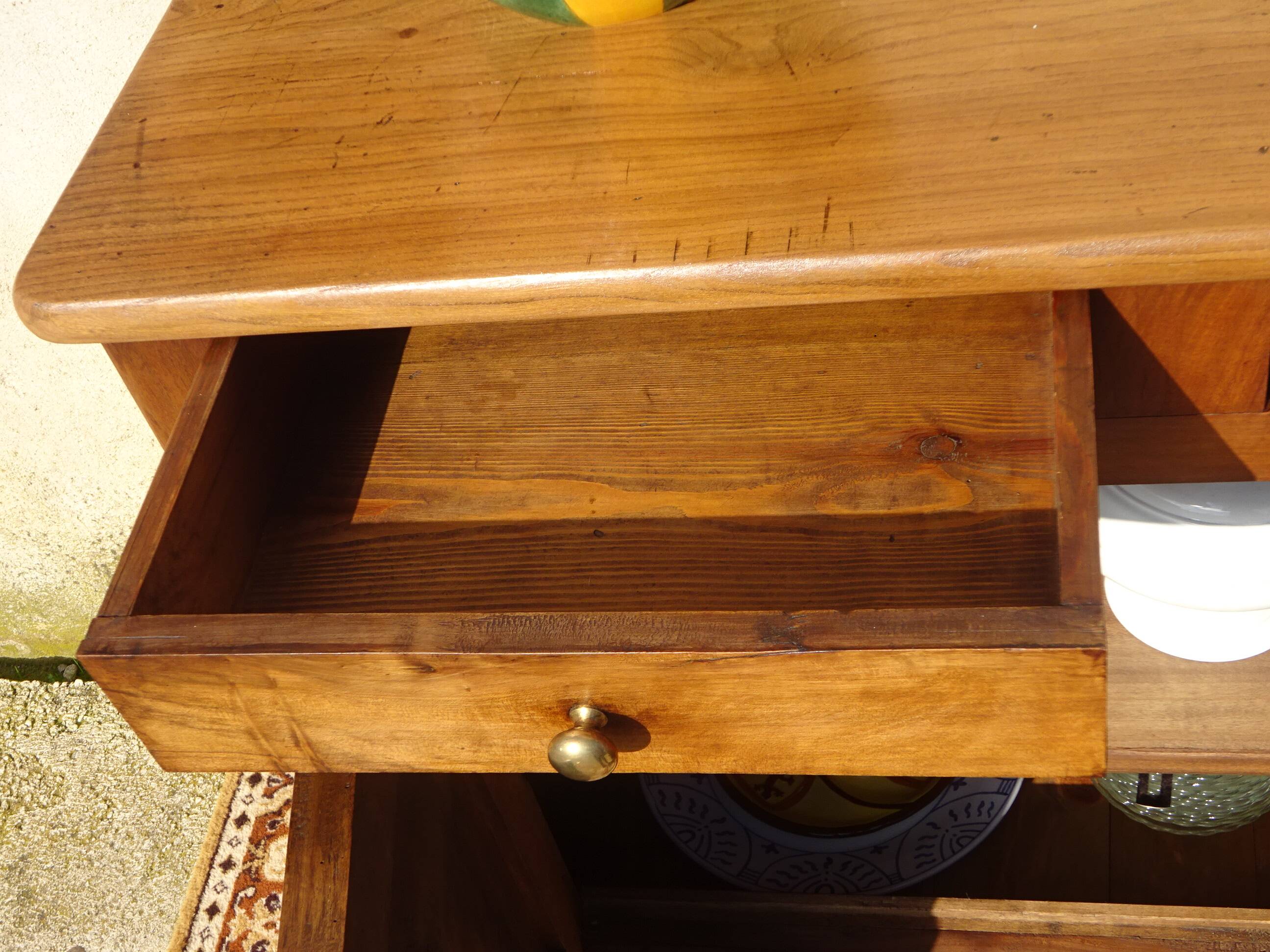 Antique Louis Philippe sideboard in solid elm