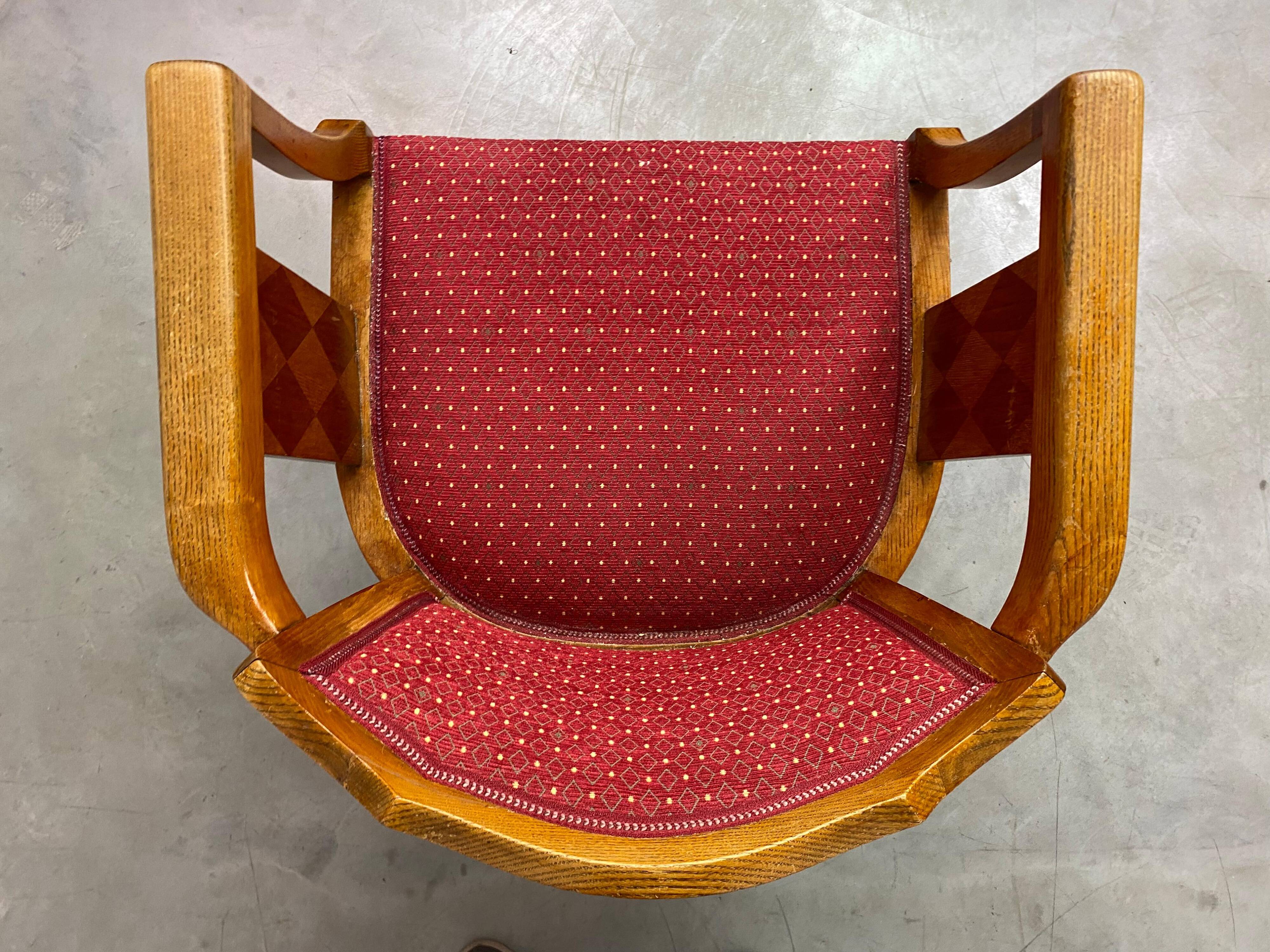 Art Deco office chair in walnut