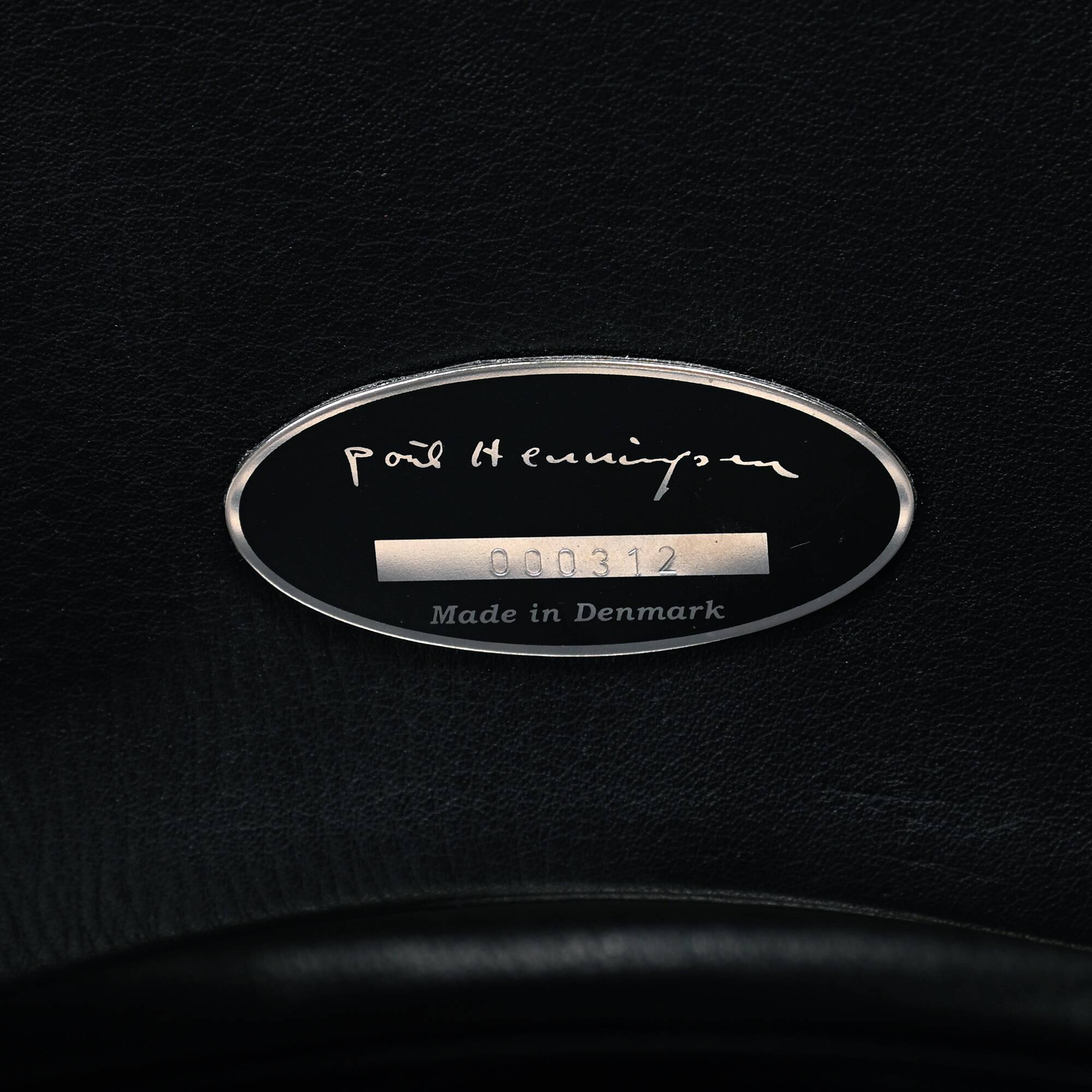 Poul Henningsen Snake Chairs, Model PH-501 in chrome and full black leather